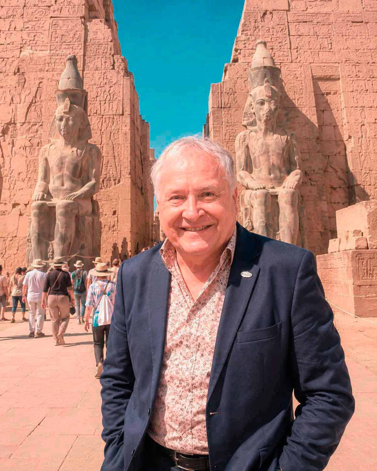 Dan Aug at Karnak Temple Luxor Egypt